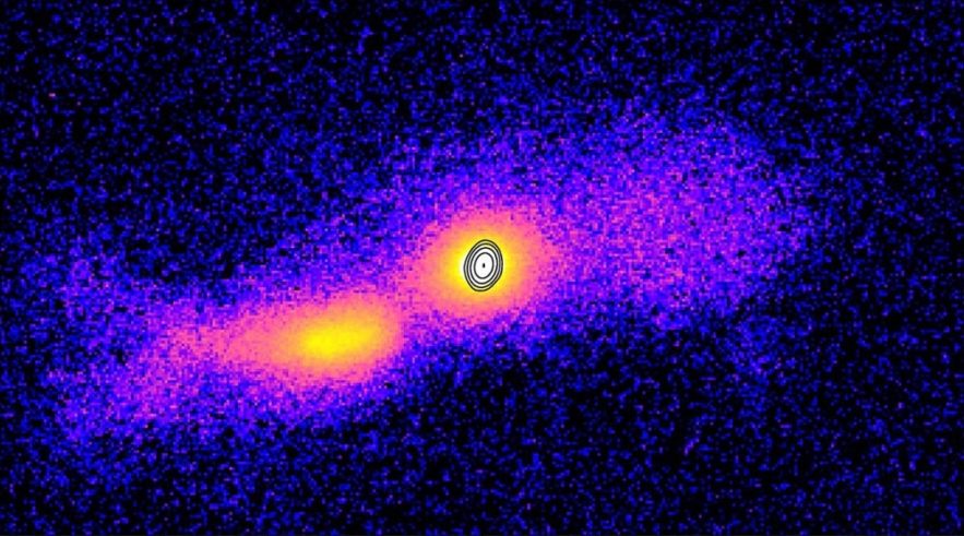 collision galaxies jet