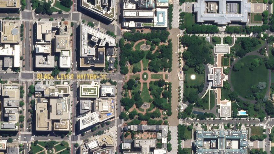 Black Lives Matter photo satellite