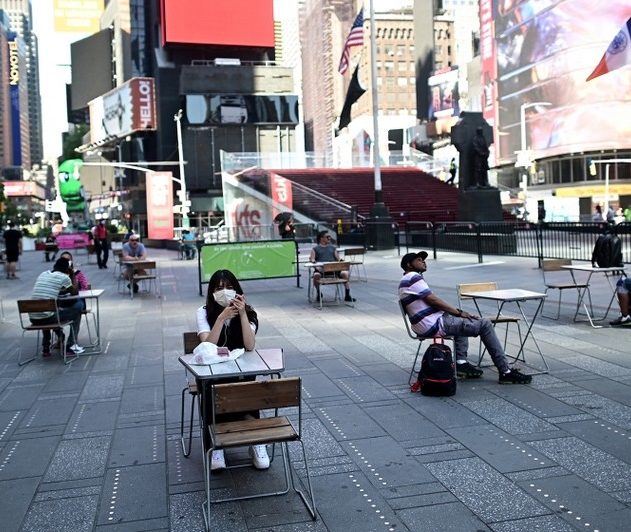 times squares new york usa coronavirus pandemie covid-19 sars-cov-2