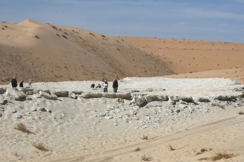 empreintes humaines pas fossilisées 120000 ans Arabi Saoudite