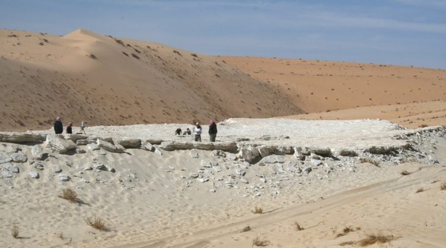empreintes humaines pas fossilisées 120000 ans Arabi Saoudite
