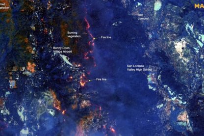étendue incendies satellite états-unis californie washington