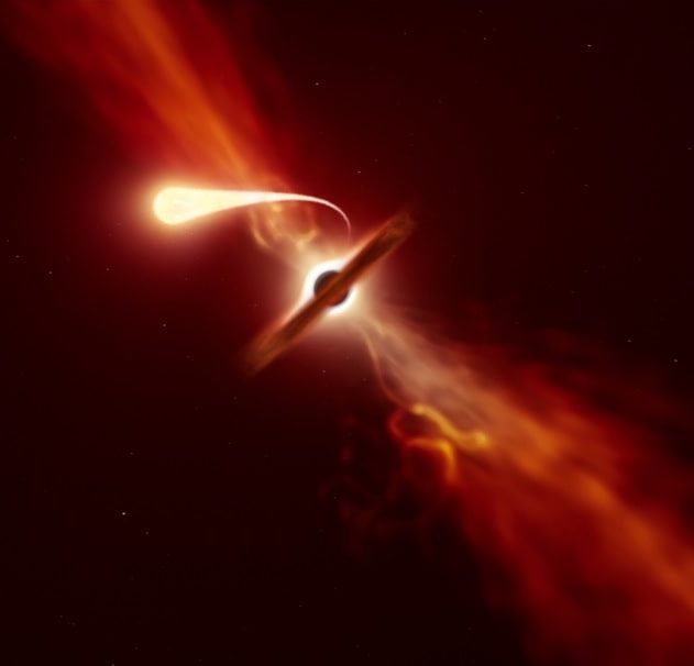 observation spaghettification étoile trou noir couv