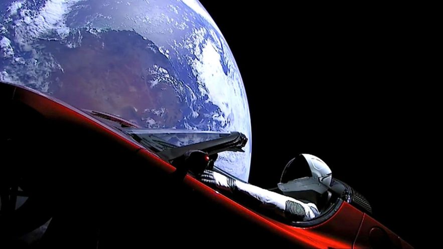 starman premier vol rapproche mars tesla roadster