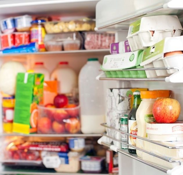stockage aliments chauds réfrigérateur couv