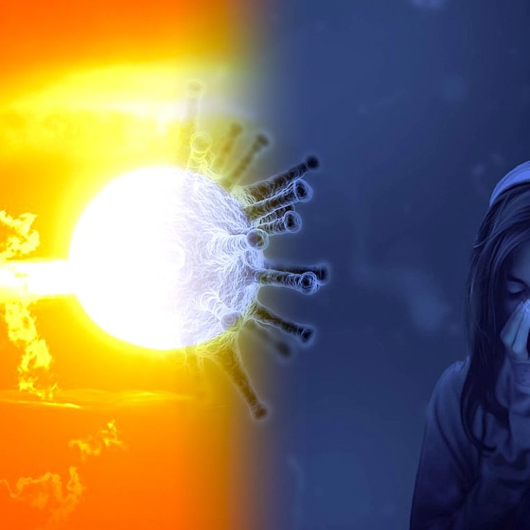 role soleil propagation maladies respiratoires virales