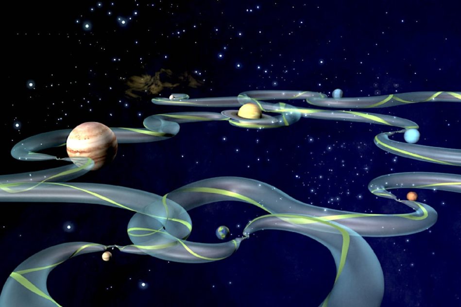 astronomes decouvrent autoroutes cosmiques pour voyager rapidement dans systeme solaire
