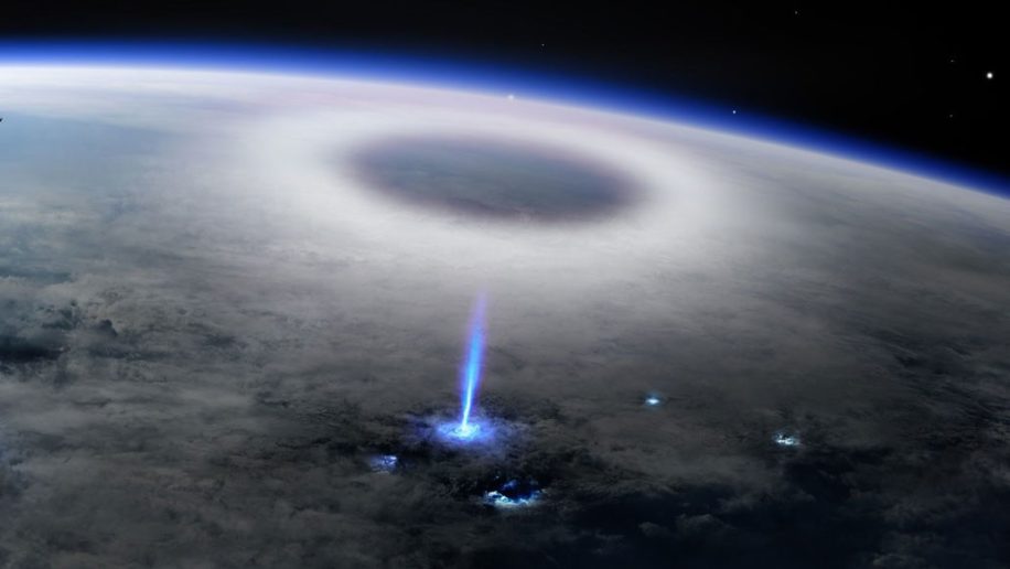 jet bleu orage