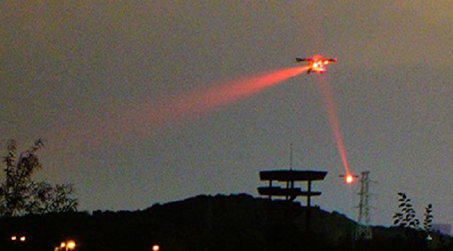 liaison quantique etablie entre deux drones mouvement