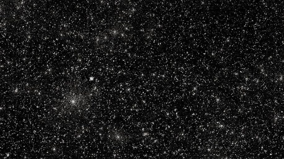 image trous noirs supermassifs points blancs