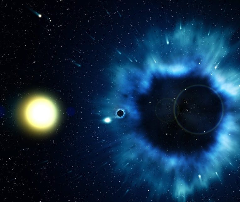 astrophysiciens detectent trou noir supermassif deplacant grande vitesse