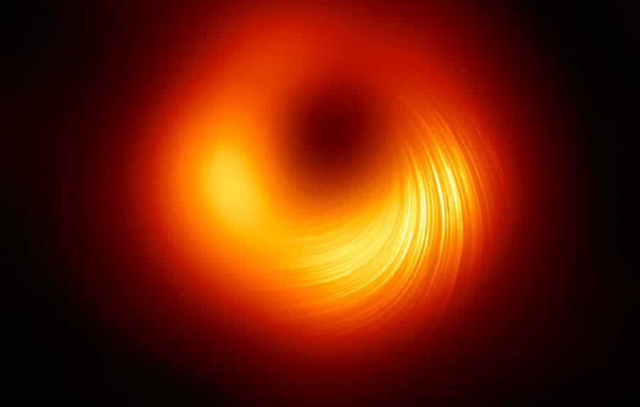 trou noir m87 lumière polarisée