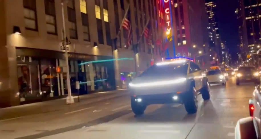 test cybertruck tesla new york