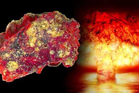 trinitite rouge sable desert essai nucleaire trinity quasicristal