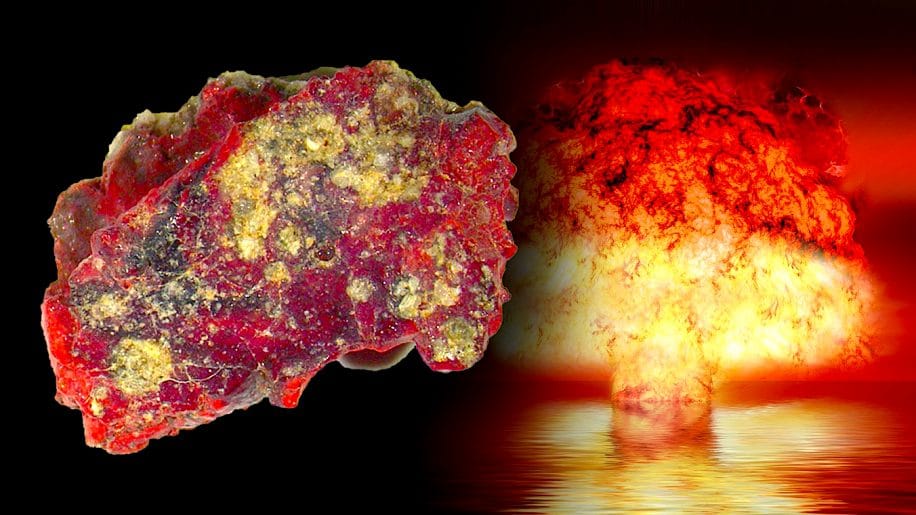 trinitite rouge sable desert essai nucleaire trinity quasicristal