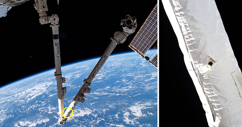 debris spatiaux percute endommage station spatiale internationale