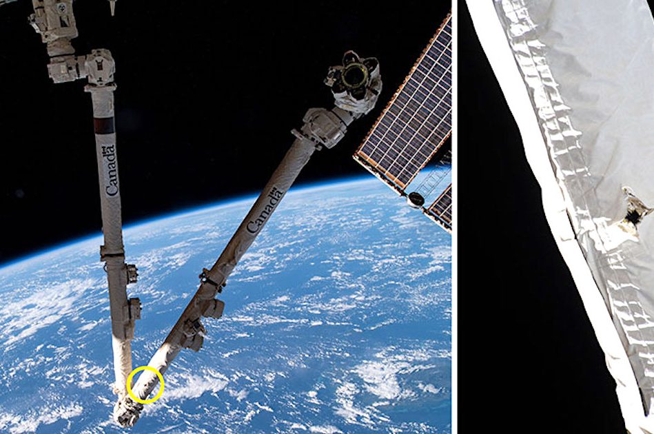 debris spatiaux percute endommage station spatiale internationale