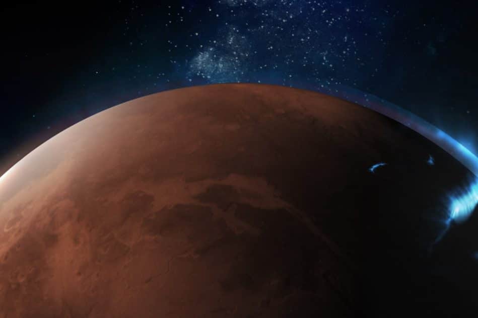aurore nocturne mars
