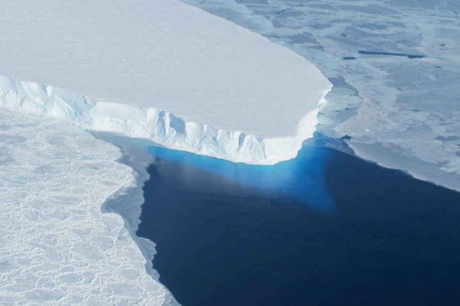 glacier thwaites flux chaleur