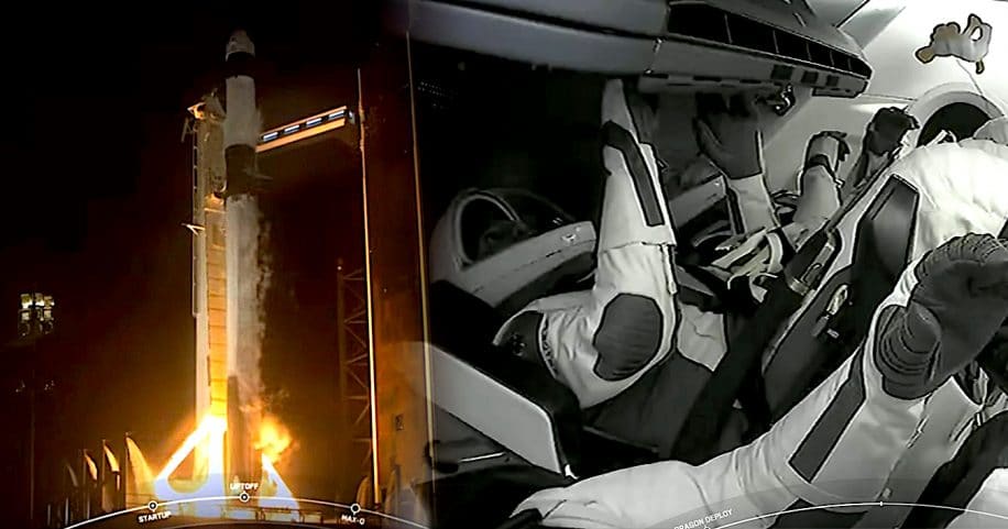 decollage vol spatial touristique SpaceX