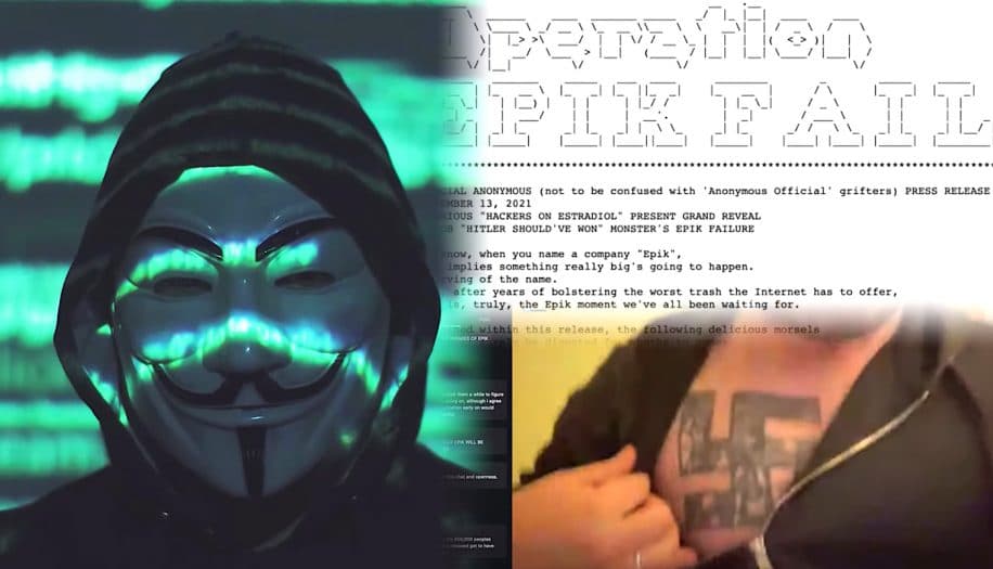 neonazis et centaines extremistes demasques apres piratage hebergeur epik