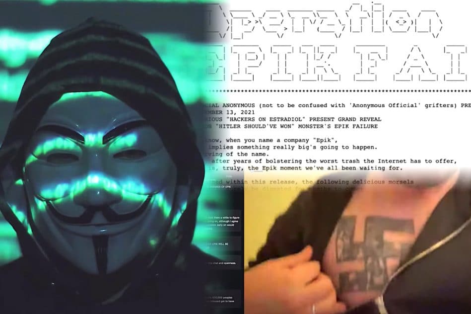 neonazis et centaines extremistes demasques apres piratage hebergeur epik