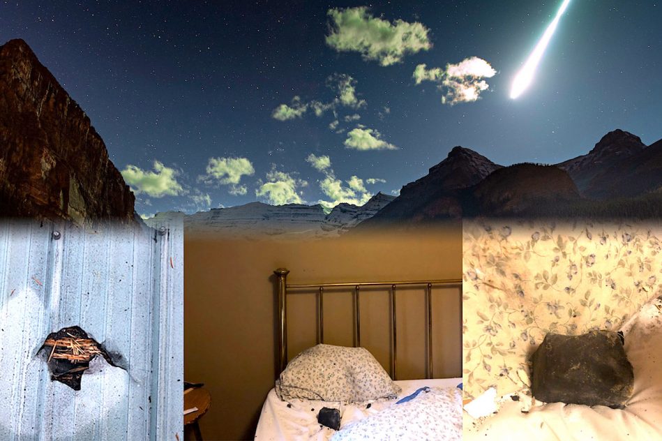femme failli etre tuee par meteorite ecrasee sur son lit