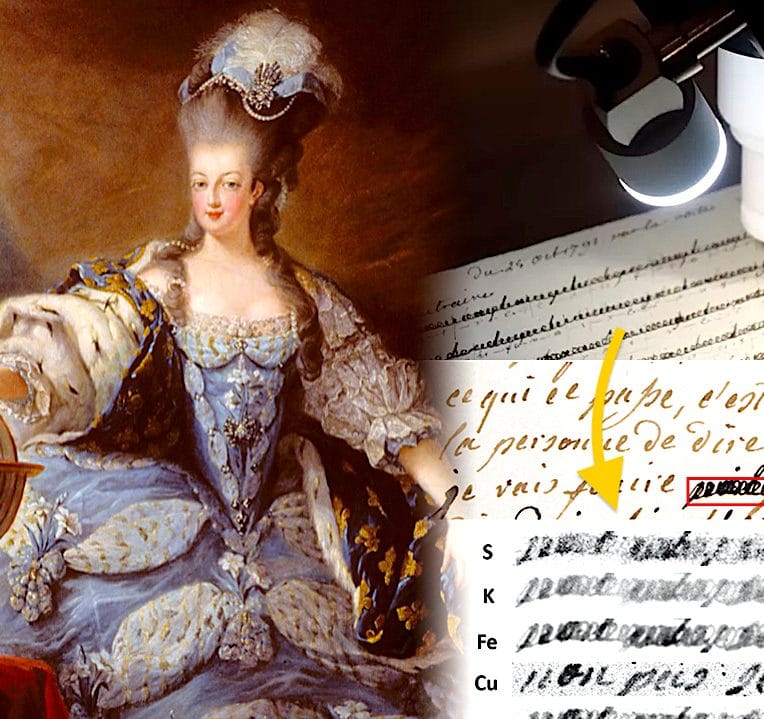 marie-antoinette lettres amour censurees revelees rayons x