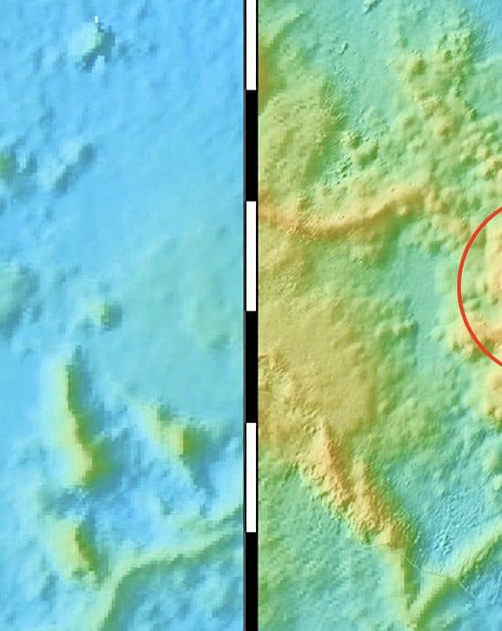 plus grande eruption sous-marine donne naissance nouveau volcan massif carte elevation