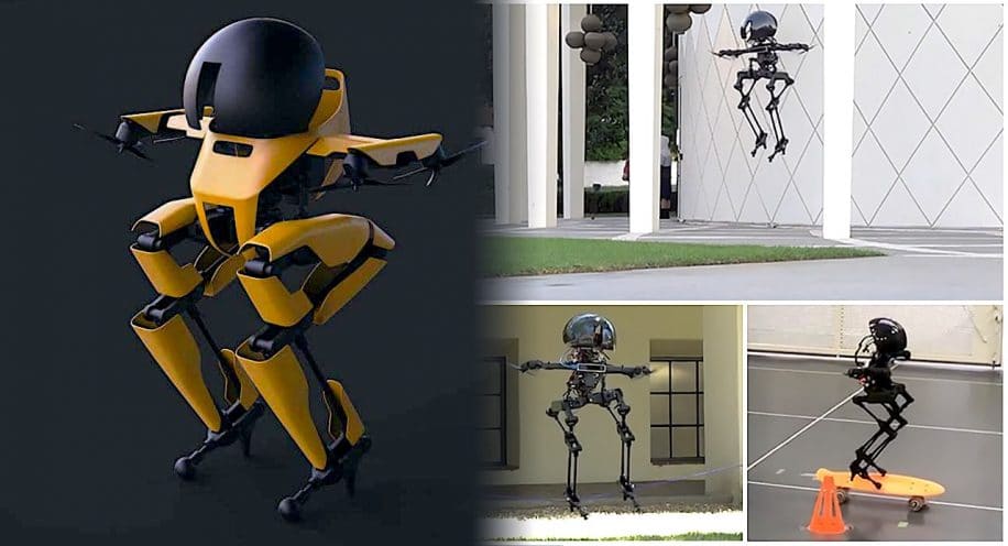 robot bipede leonardo capable voler faire skateboard et equilibrisme sur corde