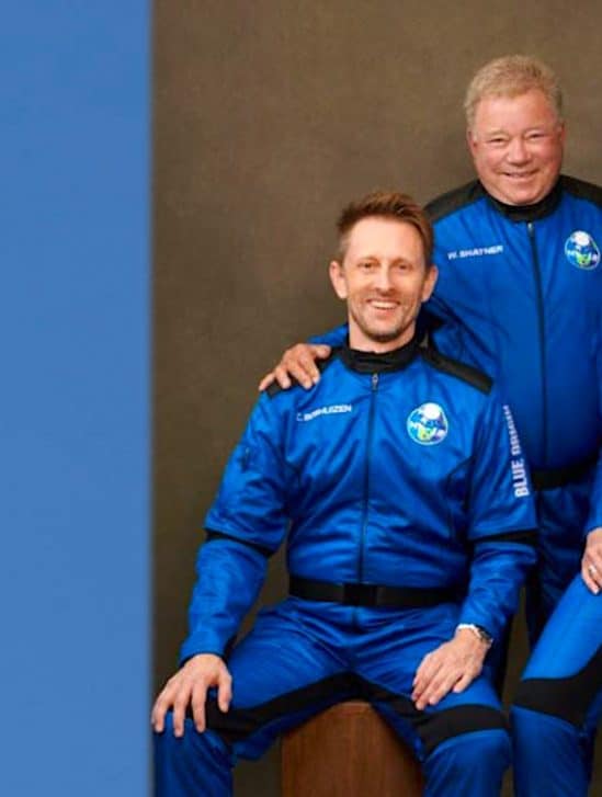 vol spatial william shatner blue origin succes