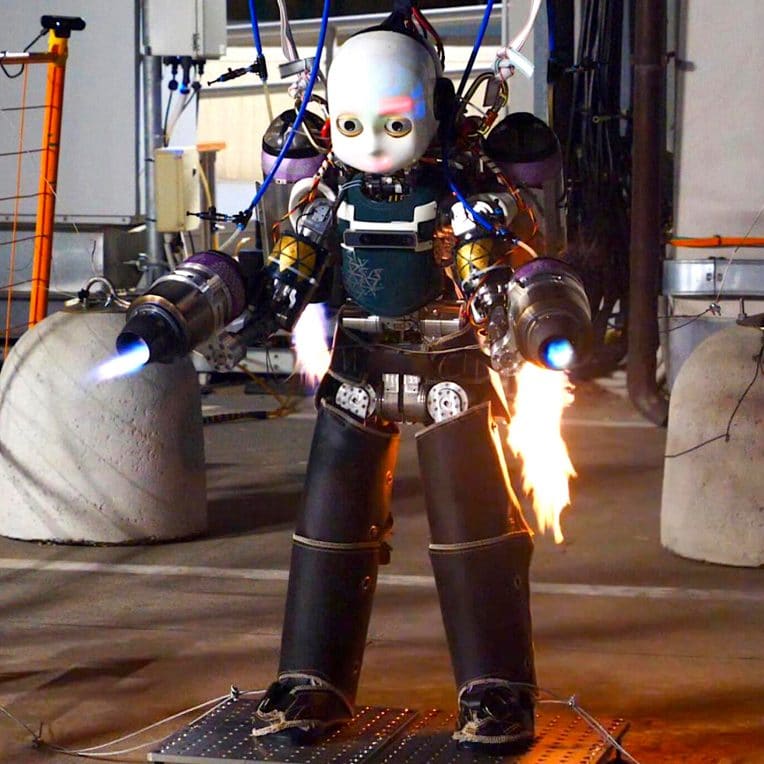 iRonCub robot humanoide volant propulseurs