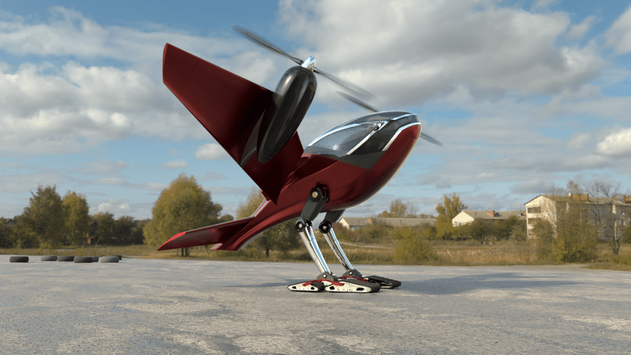 macrobat voiture volante forme oiseau développement couv