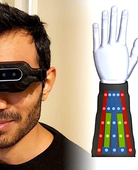 lunettes infrarouges connectees brassard aide aveugles s orienter