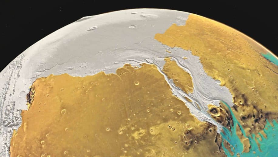 océan eau liquide mars