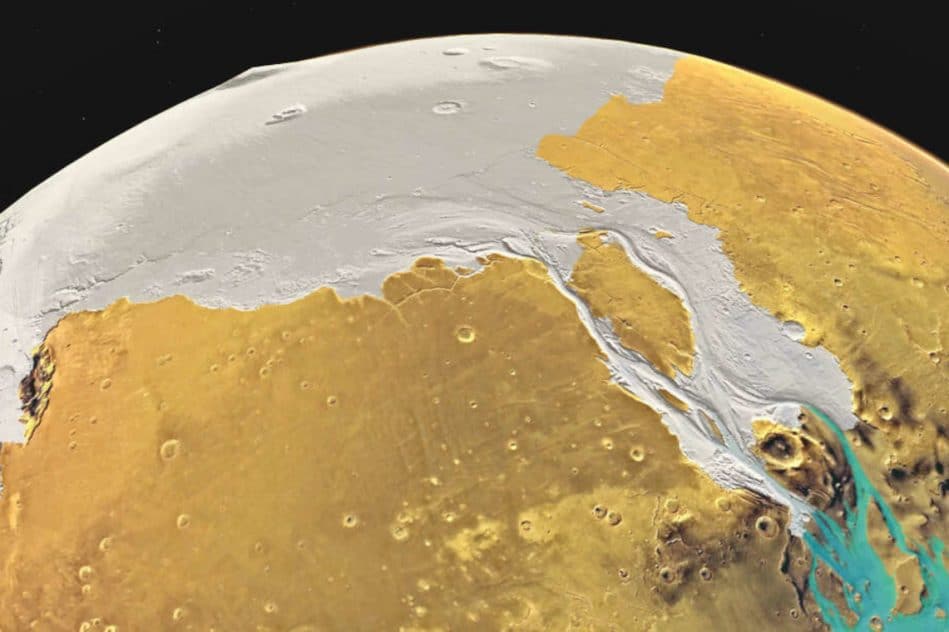 océan eau liquide mars