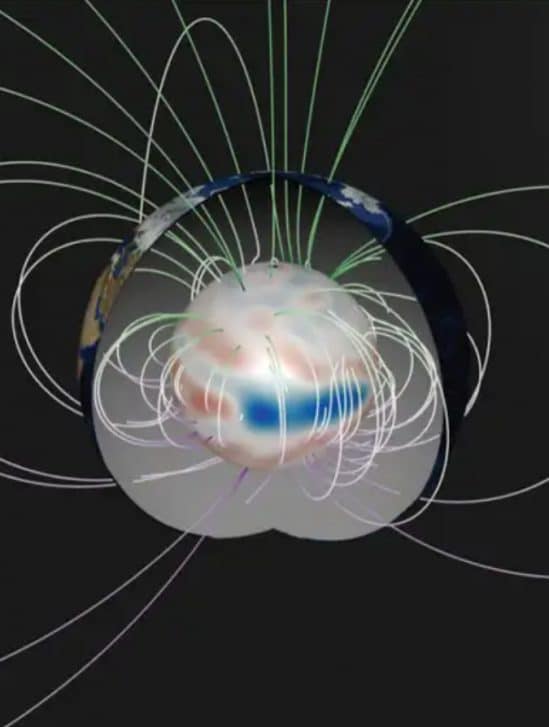 ondes magnétiques noyau terrestre
