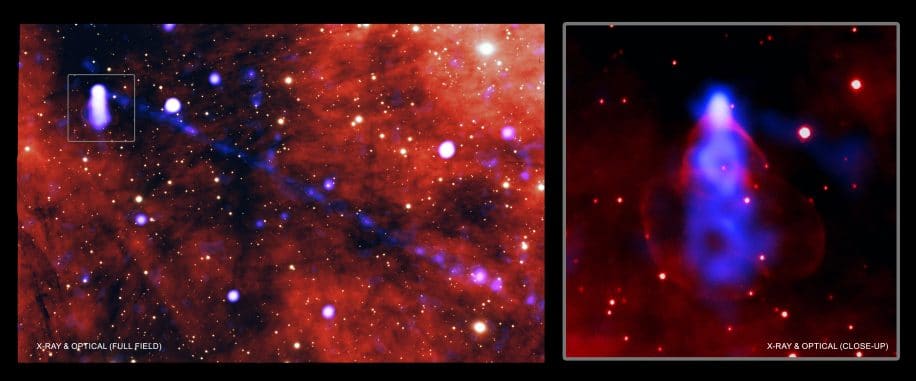 pulsar minuscule origine antimatière