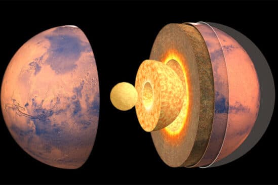 séismes mars activité manteau