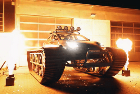 tesla transformée tank ingénieurs allemands