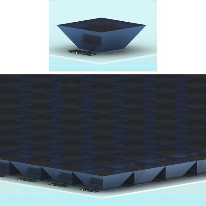 nouveau concept lentille optique pyramide panneau solaire agile couv