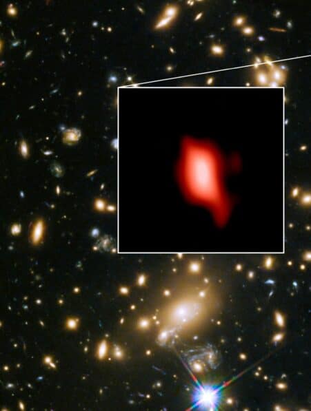 galaxie primordiale en rotation proche big bang histoire univers couv