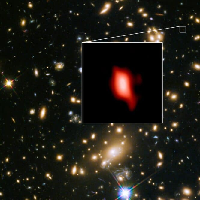 galaxie primordiale en rotation proche big bang histoire univers couv
