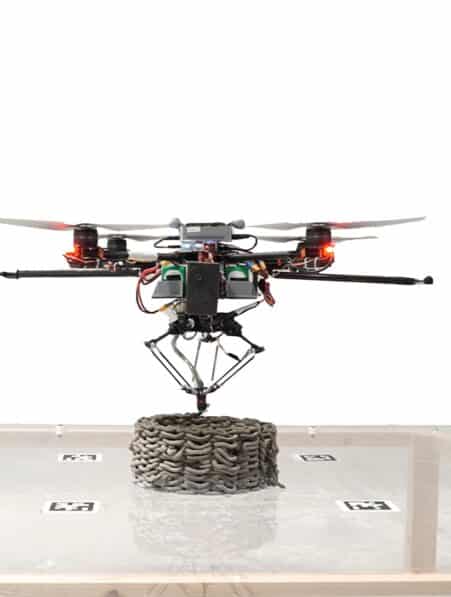 essaim drones imprimer batiments 3D
