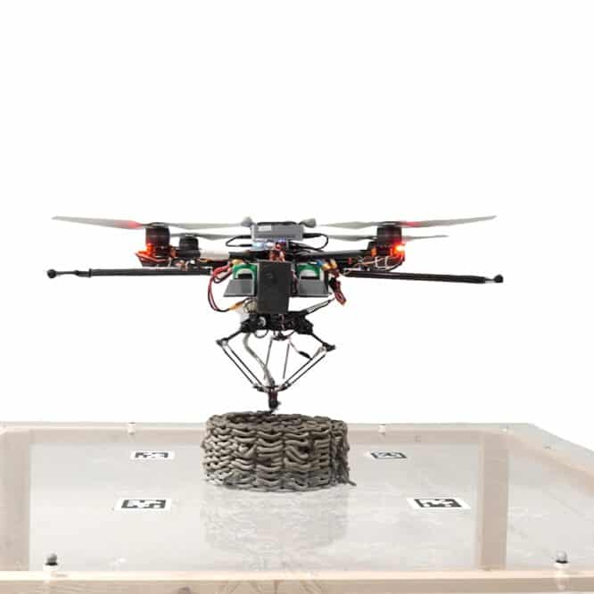 essaim drones imprimer batiments 3D