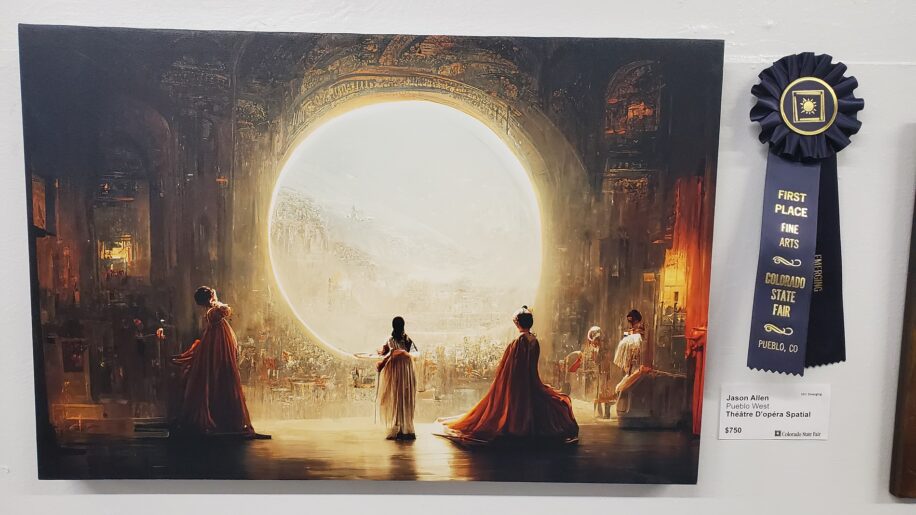 une œuvre d'art ia gagne premier prix concours art états unis