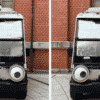 voiture autonome avec des yeux securite routiere