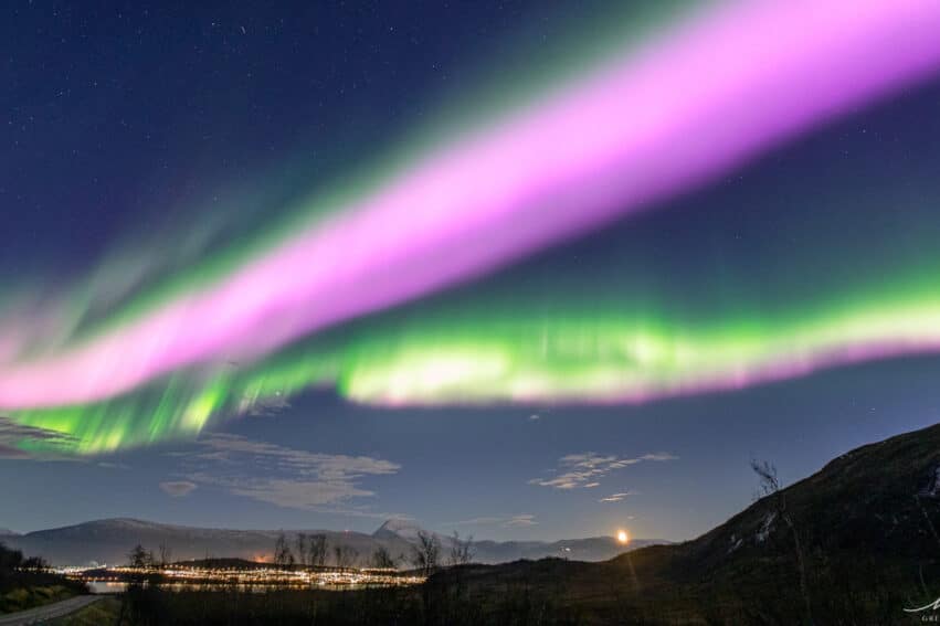 formation aurores roses Norvège
