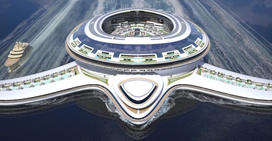 projet yacht geant immense tortue
