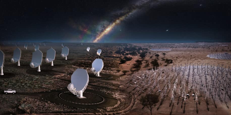 construction réseau radiotélescopes SKA